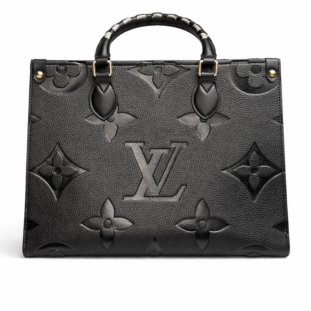 Elegant Black Embossed Tote